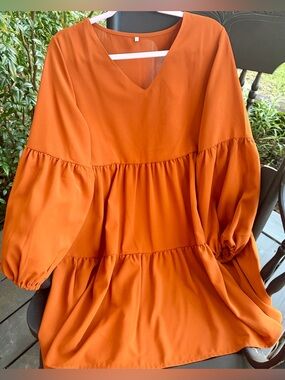 NWOT SHEIN Burnt orange mini dress. Out of my personal closet and never worn.